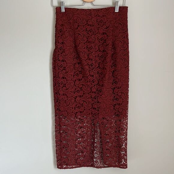 Zara Lace Midi Skirt Y2K Size Small or 26 - Picture 4 of 6